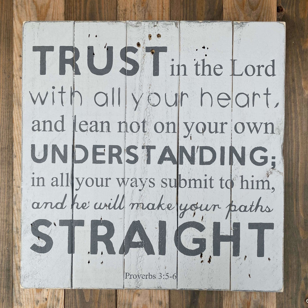 Trust in the Lord | Reclaimed Planked Wood Sign – The Imperfect Wood ...